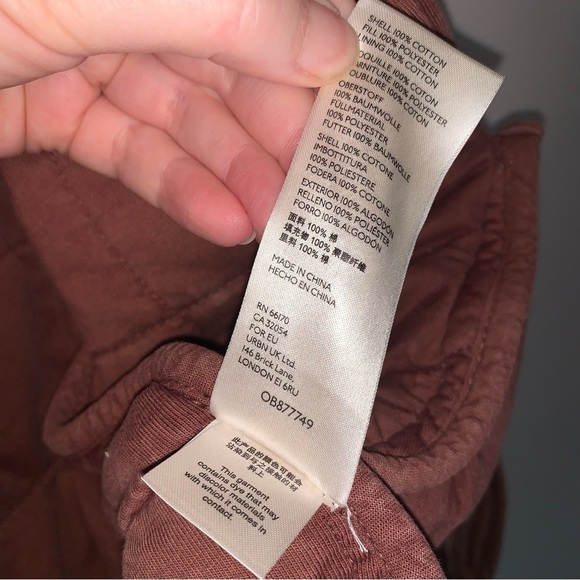 Free People Dolman Quilted Jacket Cherry Cola L - Picture 13 of 16